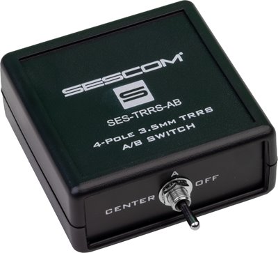 SES-TRRS-AB Passive 3.5mm A/B TRRS Switch with Ground Switching